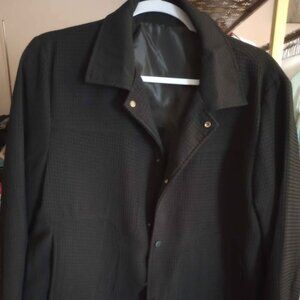 New Men Black Polyester Jacket 44 inches chest measurement